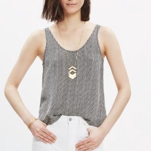 Madewell Silk Sundown Tank Top in Triangle Field